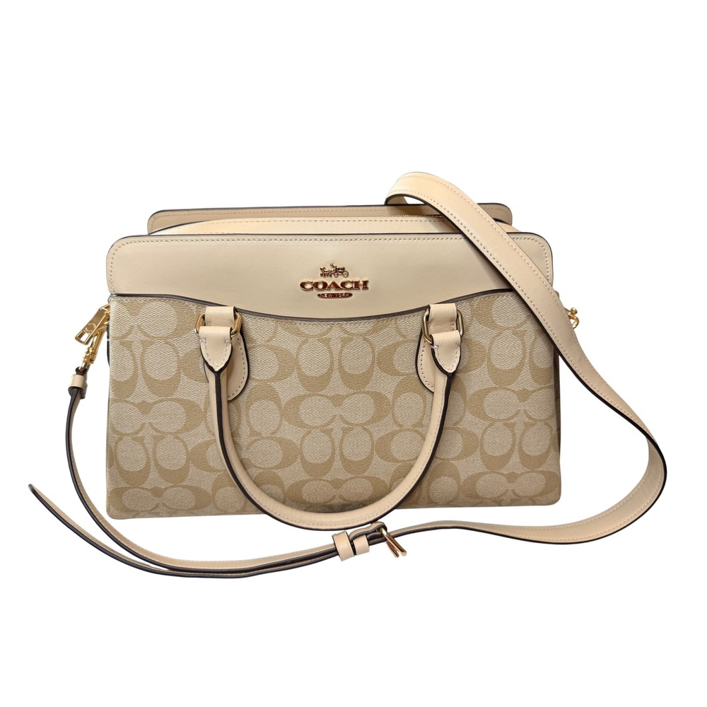 Coach Darcie Carryall In Blocked Signature Canvas Women's